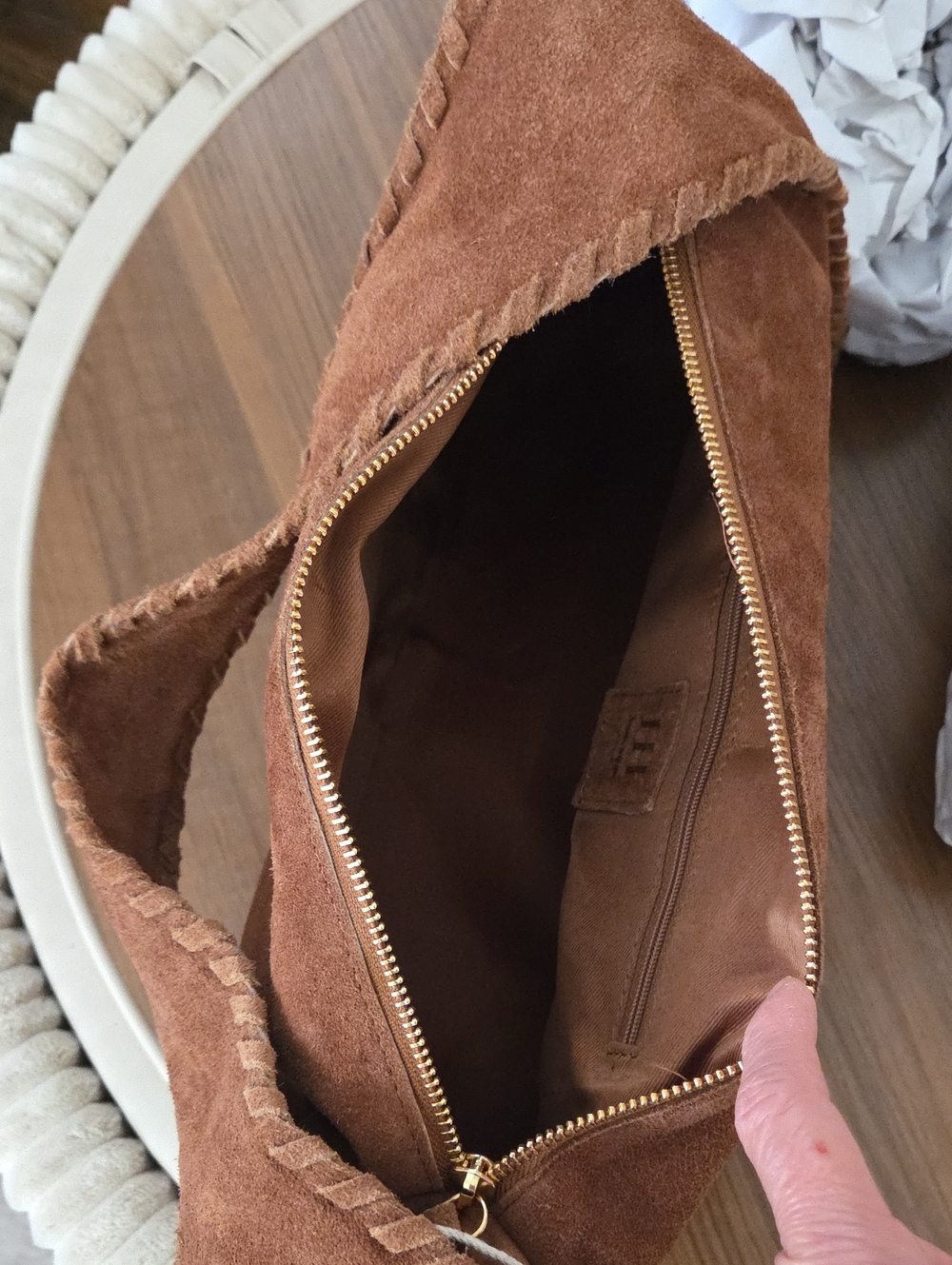 Haute Hippie Tan Suede Hand Bag - Picture 9 of 9